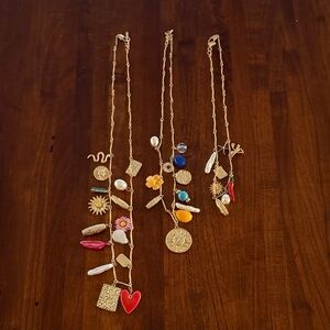 Zara Gold Necklace with Colorful Charms